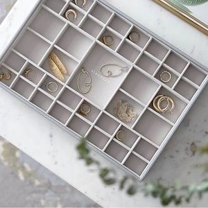 Stackers Supersize 41-Section Jewelry Tray Pebble Grey NWT